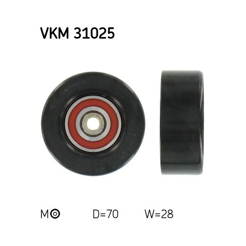 Spannrolle, Keilrippenriemen SKF VKM 31025 f&uuml;r AUDI SEAT SKODA VW, hinten, vorne