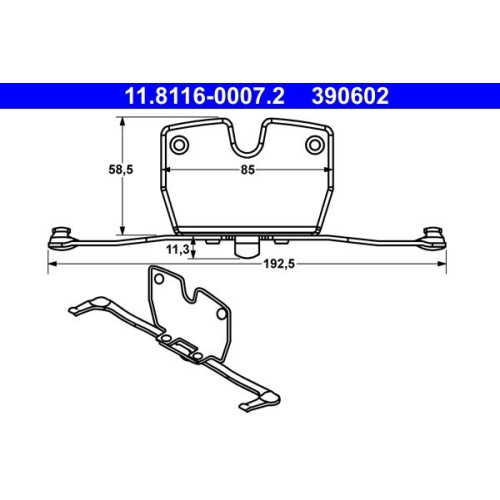 Feder, Bremssattel ATE 11.8116-0007.2 f&uuml;r BMW