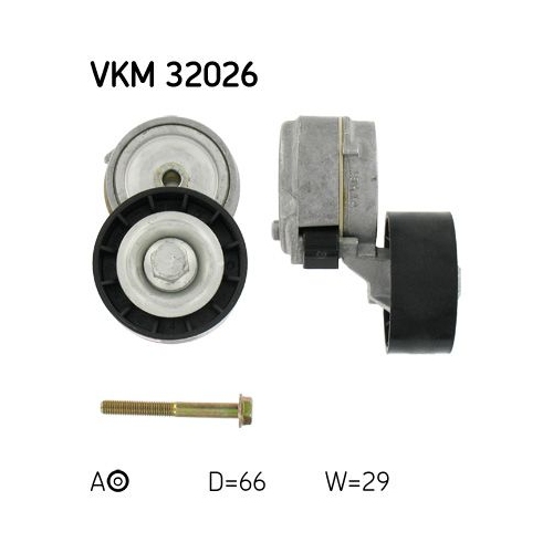 Spannrolle, Keilrippenriemen SKF VKM 32026 f&uuml;r ALFA ROMEO FIAT LANCIA, links