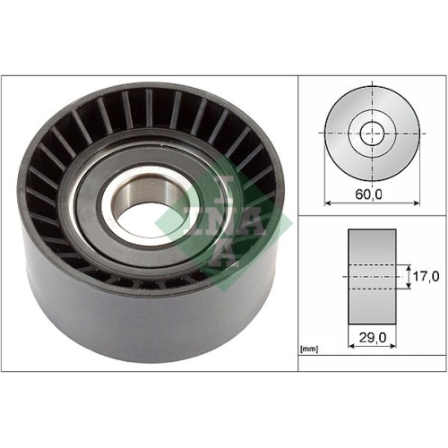 Umlenk-/F&uuml;hrungsrolle, Keilrippenriemen INA 532 0364 20 f&uuml;r MITSUBISHI NISSAN