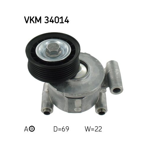 Spannrolle, Keilrippenriemen SKF VKM 34014 f&uuml;r FORD MAZDA VOLVO, oben