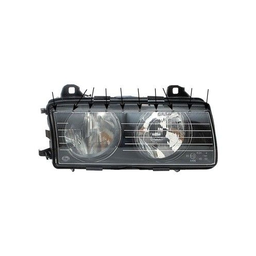 Hauptscheinwerfer VAN WEZEL 0640966 f&uuml;r BMW, rechts
