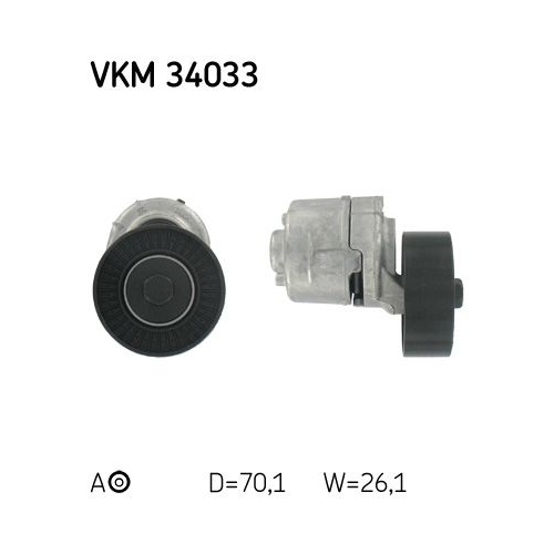 Spannrolle, Keilrippenriemen SKF VKM 34033 f&uuml;r FORD MAZDA, mitte, mitte rechts