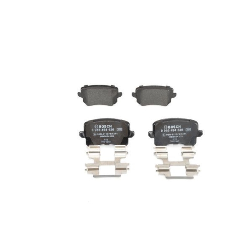 Bremsbelagsatz, Scheibenbremse BOSCH 0 986 494 626 f&uuml;r AUDI SEAT SKODA VW