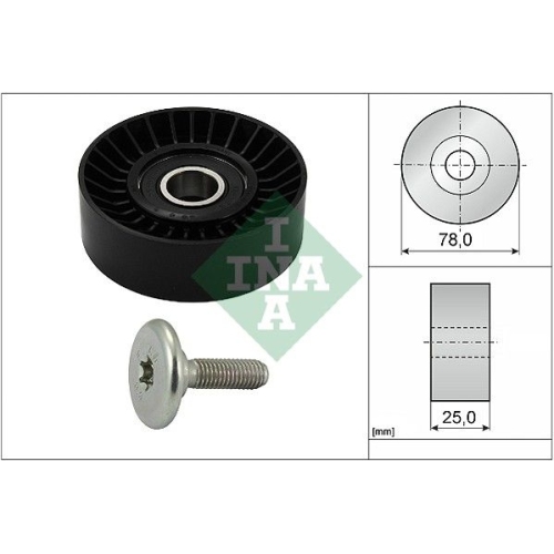 Umlenk-/F&uuml;hrungsrolle, Keilrippenriemen INA 532 0439 10 f&uuml;r CITRO&Euml;N FIAT PEUGEOT
