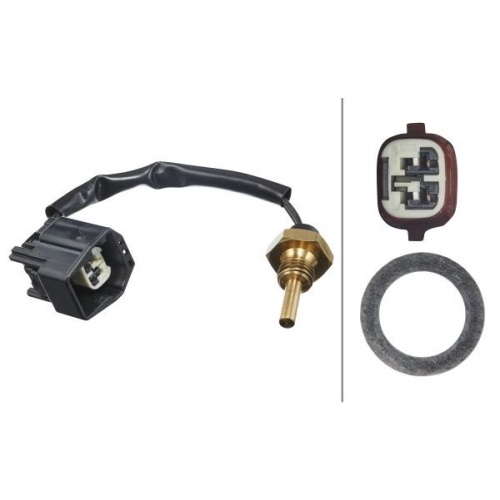 Sensor, K&uuml;hlmitteltemperatur HELLA 6PT 009 309-461 f&uuml;r VOLVO, oben, vorne