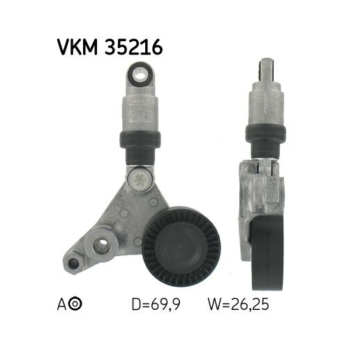 Spannrolle, Keilrippenriemen SKF VKM 35216 f&uuml;r OPEL RENAULT SAAB VAUXHALL