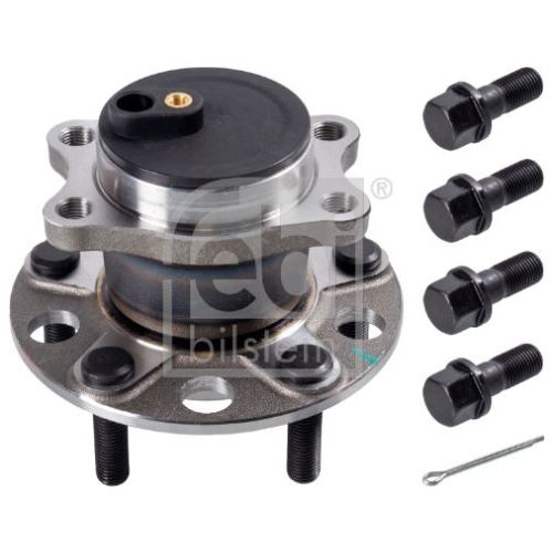 Febi Bilstein 172587 Radlagersatz mit Radnabe, ABS-Impulsring und Befestigungsschrauben, 1 St&uuml;ck
