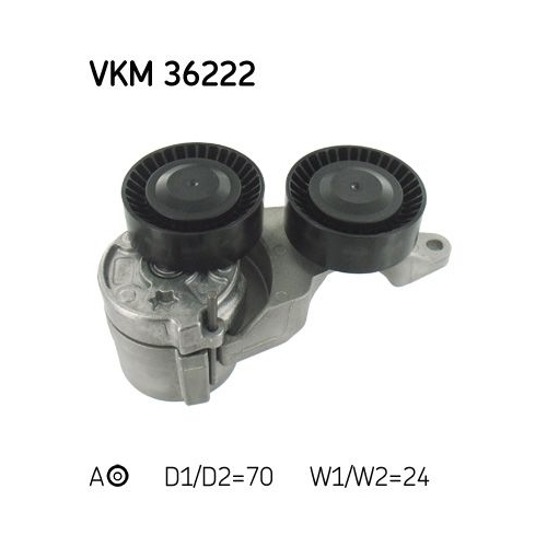 Spannrolle, Keilrippenriemen SKF VKM 36222 f&uuml;r VOLVO, mitte