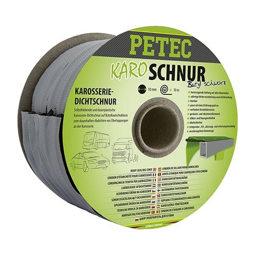 Dichtstoff PETEC 87510 KARO-SCHNUR, KAROSSERIEDICHTSCHNUR, BUTHYL, RUND, SCHW