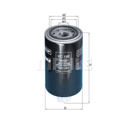 Kraftstofffilter KNECHT KC 192 f&uuml;r DAF GMC ISUZU VOLVO ERF O&K LIEBHERR CUMMINS