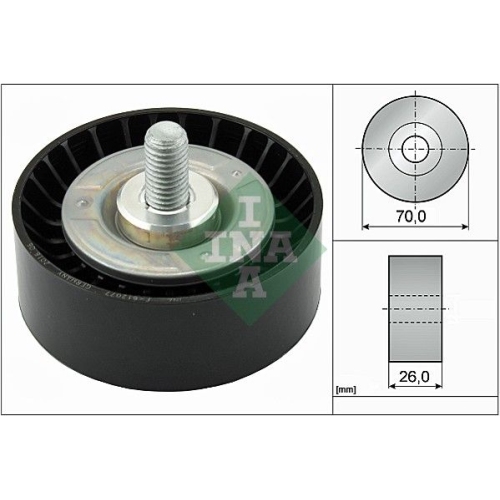 Umlenk-/F&uuml;hrungsrolle, Keilrippenriemen INA 532 0475 10 f&uuml;r BMW BMW (BRILLIANCE)