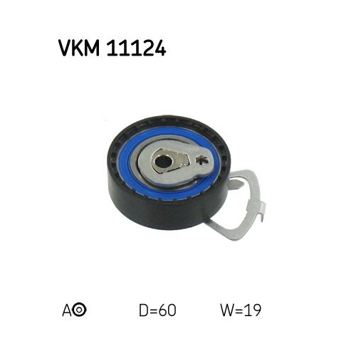 Spannrolle, Zahnriemen SKF VKM 11124 f&uuml;r AUDI SEAT SKODA VW, oben