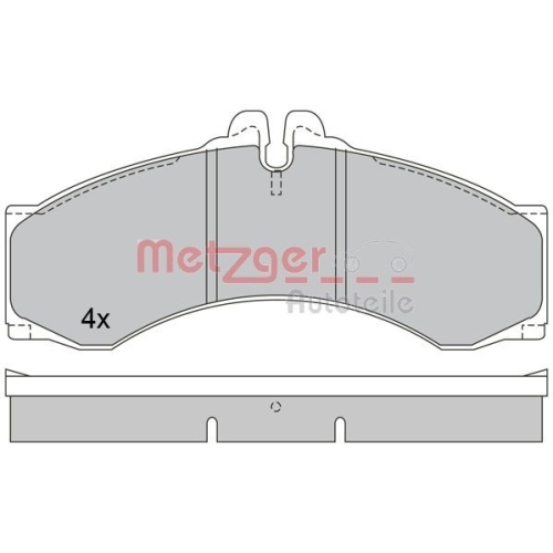 Bremsbelagsatz, Scheibenbremse METZGER 1170400 GREENPARTS f&uuml;r MERCEDES-BENZ VAG