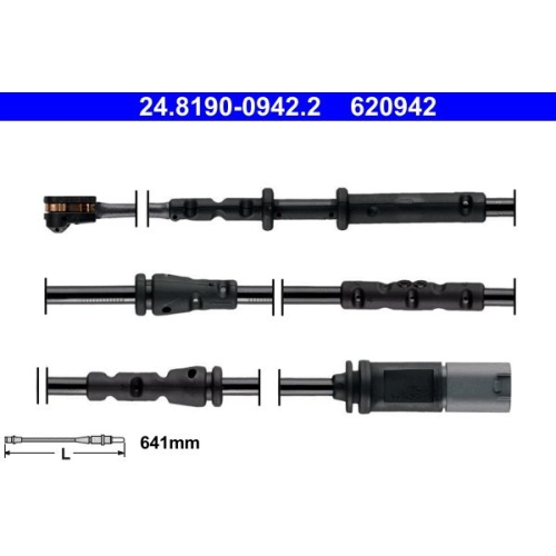 Warnkontakt, Bremsbelagverschlei&szlig; ATE 24.8190-0942.2 f&uuml;r BMW MINI, Hinterachse