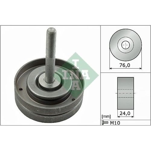 Umlenk-/F&uuml;hrungsrolle, Keilrippenriemen INA 532 0500 10 f&uuml;r AUDI