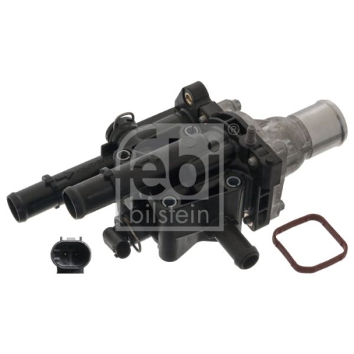 Febi Bilstein 49187 Thermostat mit Geh&auml;use, Dichtung und Temperaturschalter , 1 St&uuml;ck