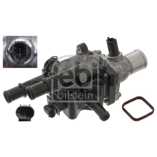 Febi Bilstein 49190 Thermostat mit Geh&auml;use, Dichtung und Temperaturschalter , 1 St&uuml;ck