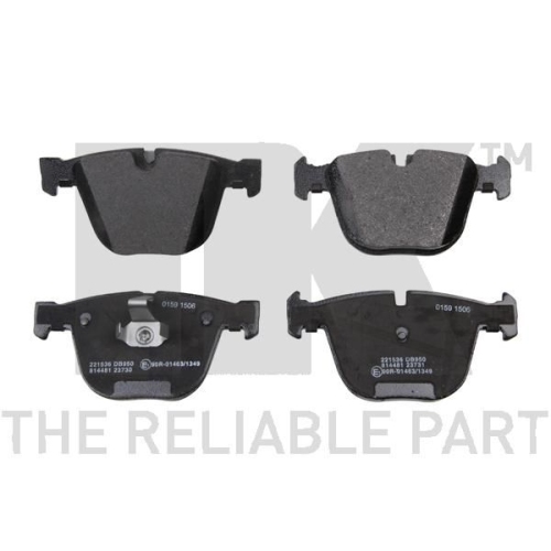 Bremsbelagsatz, Scheibenbremse NK 221536 f&uuml;r BMW, Hinterachse