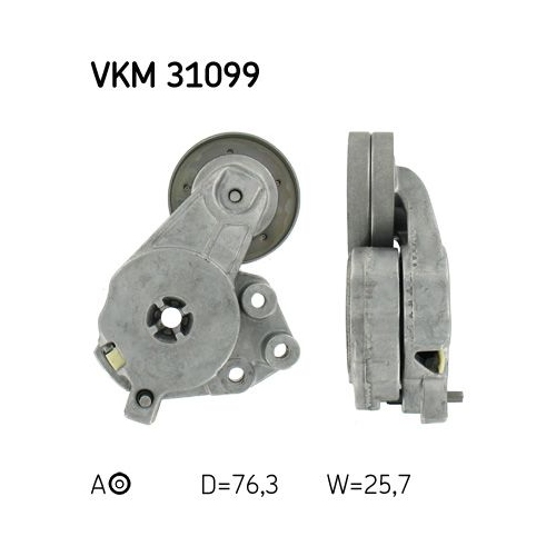 Spannrolle, Keilrippenriemen SKF VKM 31099 f&uuml;r AUDI SEAT SKODA VW, mitte, oben