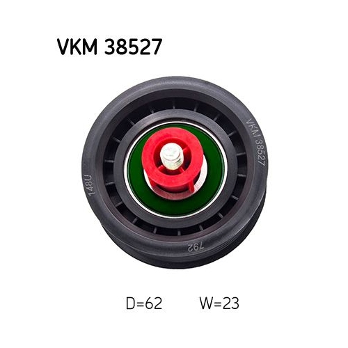 Umlenk-/F&uuml;hrungsrolle, Keilrippenriemen SKF VKM 38527 f&uuml;r MERCEDES-BENZ, oben