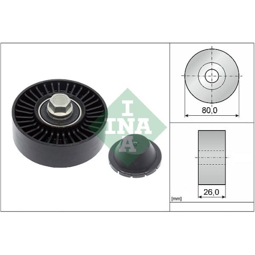 Umlenk-/F&uuml;hrungsrolle, Keilrippenriemen INA 532 0512 10 f&uuml;r BMW BMW (BRILLIANCE)