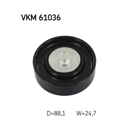 Umlenk-/F&uuml;hrungsrolle, Keilrippenriemen SKF VKM 61036 f&uuml;r TOYOTA, unten