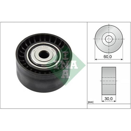 Umlenk-/F&uuml;hrungsrolle, Keilrippenriemen INA 532 0534 10 f&uuml;r MERCEDES-BENZ NISSAN