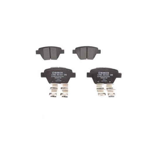Bremsbelagsatz, Scheibenbremse BOSCH 0 986 494 643 f&uuml;r AUDI SEAT SKODA VW