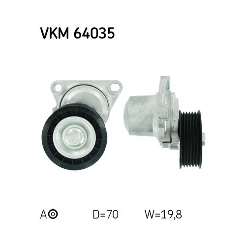 Spannrolle, Keilrippenriemen SKF VKM 64035 f&uuml;r FORD MAZDA, links unten, mitte