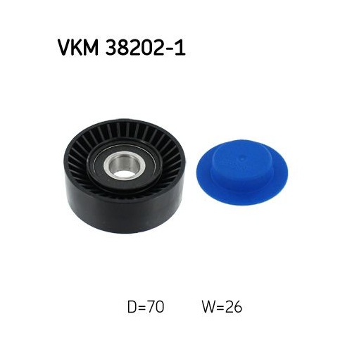 Umlenk-/F&uuml;hrungsrolle, Keilrippenriemen SKF VKM 38202-1