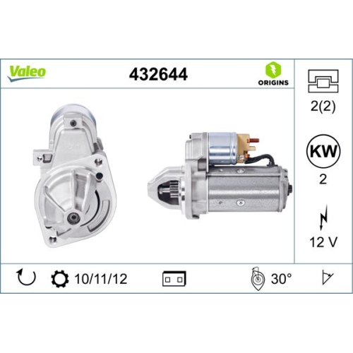 Starter VALEO 432644 NEW ORIGINAL PART f&uuml;r MERCEDES-BENZ
