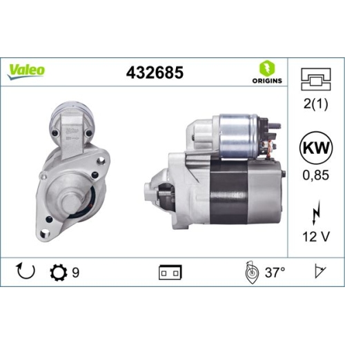 Starter VALEO 432685 NEW ORIGINAL PART f&uuml;r NISSAN RENAULT DACIA RENAULT (DFAC)