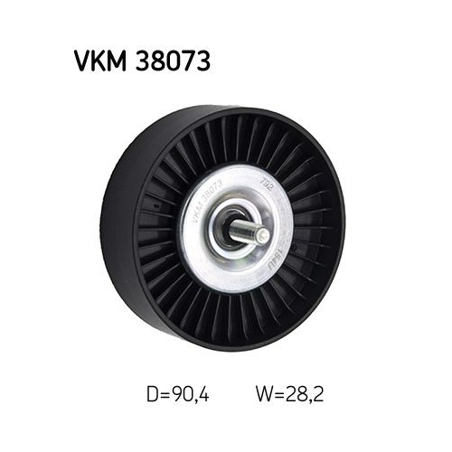 Umlenk-/F&uuml;hrungsrolle, Keilrippenriemen SKF VKM 38073 f&uuml;r MERCEDES-BENZ