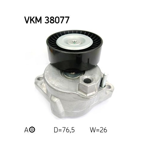 Spannrolle, Keilrippenriemen SKF VKM 38077 f&uuml;r MERCEDES-BENZ, links oben, mitte