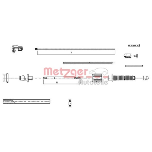 Gaszug METZGER 10.0382 COFLE f&uuml;r RENAULT