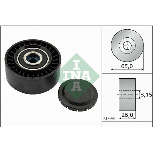 Umlenk-/F&uuml;hrungsrolle, Keilrippenriemen INA 532 0564 10 f&uuml;r AUDI