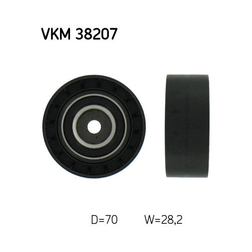 Umlenk-/F&uuml;hrungsrolle, Keilrippenriemen SKF VKM 38207 f&uuml;r BMW, mitte
