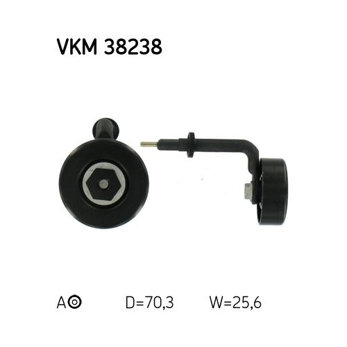 Spannrolle, Keilrippenriemen SKF VKM 38238 f&uuml;r BMW OPEL ROVER VAUXHALL, hinten