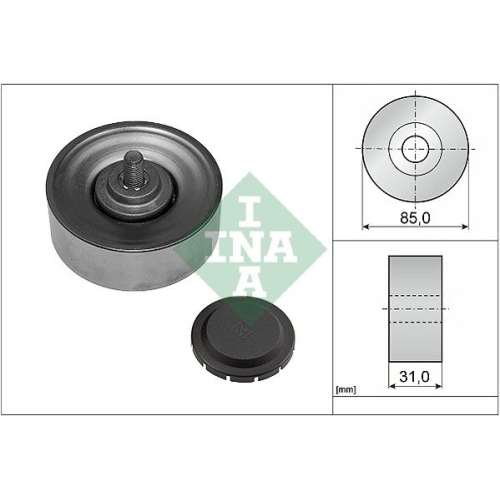 Umlenk-/F&uuml;hrungsrolle, Keilrippenriemen INA 532 0569 10 f&uuml;r BMW