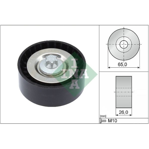 Umlenk-/F&uuml;hrungsrolle, Keilrippenriemen INA 532 0570 10 f&uuml;r CHRYSLER DODGE FIAT