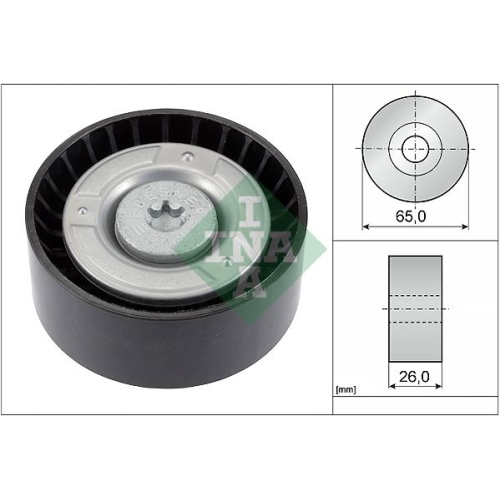 Umlenk-/F&uuml;hrungsrolle, Keilrippenriemen INA 532 0608 10 f&uuml;r MERCEDES-BENZ