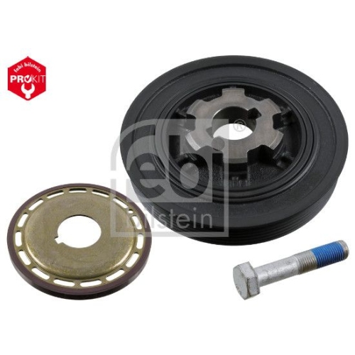 Febi Bilstein 36433 Riemenscheibe (entkoppelt) f&uuml;r Kurbelwelle, mit Polrad und Schraube , 1 St&uuml;ck