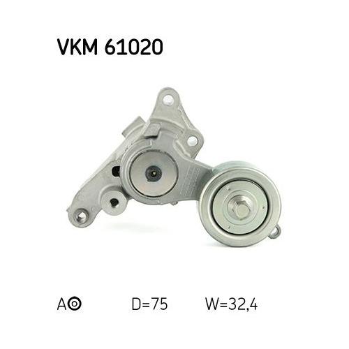Spannrolle, Keilrippenriemen SKF VKM 61020 f&uuml;r TOYOTA