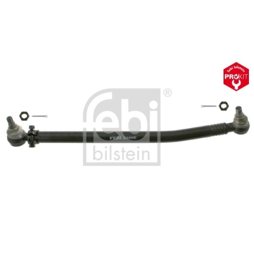 Febi Bilstein 23895 Lenkstange mit Kronenmuttern und Splinten, vom Lenkgetriebe zur 1. Vorderachse , 1 St&uuml;ck