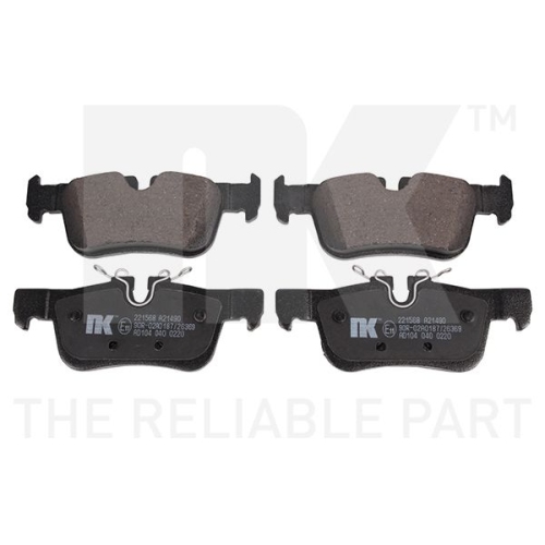Bremsbelagsatz, Scheibenbremse NK 221568 f&uuml;r BMW MINI, Hinterachse