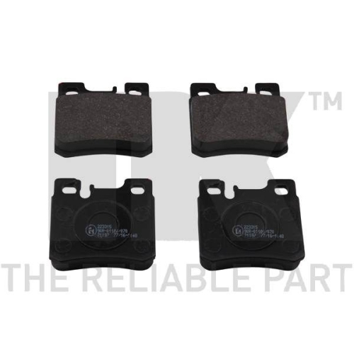 Bremsbelagsatz, Scheibenbremse NK 223315 f&uuml;r MERCEDES-BENZ, Hinterachse