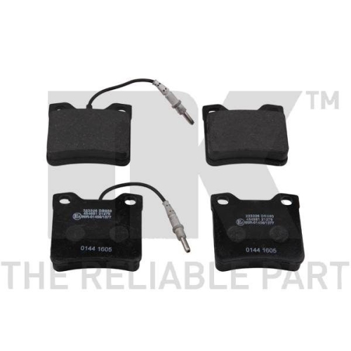 Bremsbelagsatz, Scheibenbremse NK 223326 f&uuml;r MERCEDES-BENZ PEUGEOT, Hinterachse