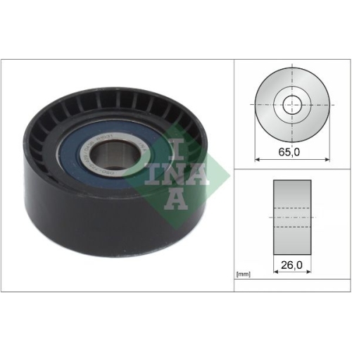 Umlenk-/F&uuml;hrungsrolle, Keilrippenriemen INA 532 0666 10 f&uuml;r OPEL VAUXHALL