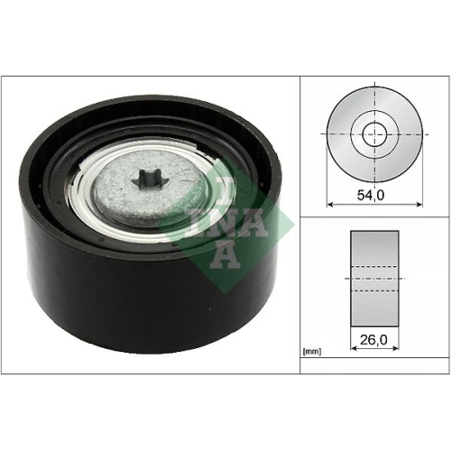 Umlenk-/F&uuml;hrungsrolle, Keilrippenriemen INA 532 0672 10 f&uuml;r MERCEDES-BENZ